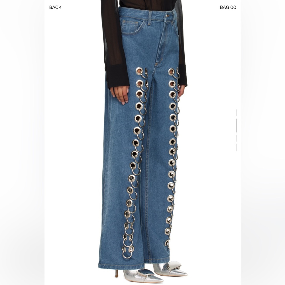 New with tags LADO BOKUCHAVA
Blue Pierced Boyfriend's Jeans